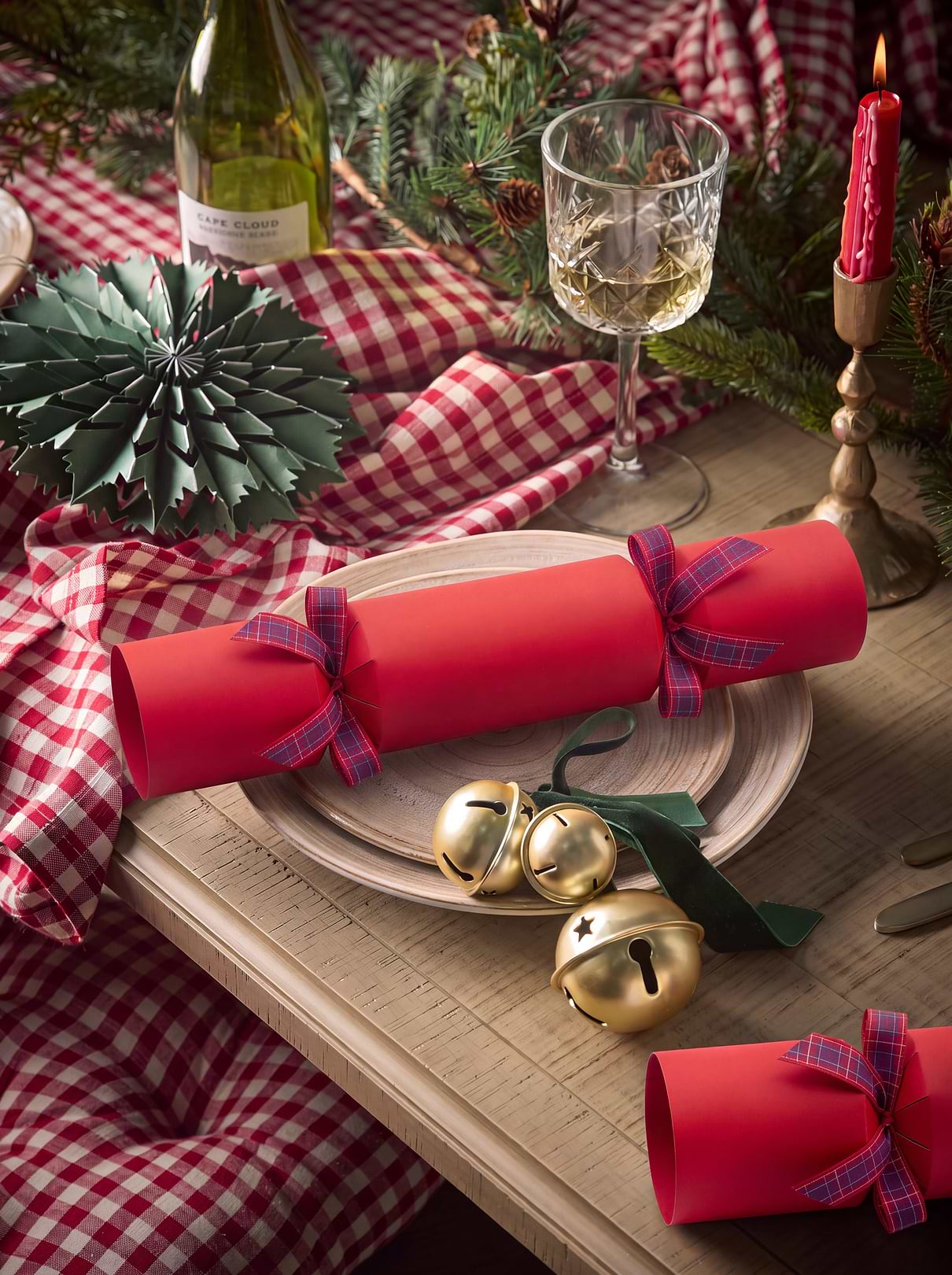 Six Luxury Handmade Crackers - Red Grass Fibre