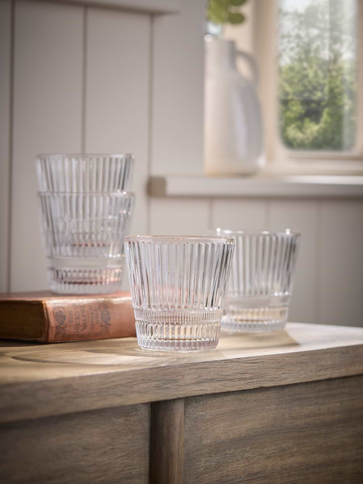 Four Ridged Tumblers