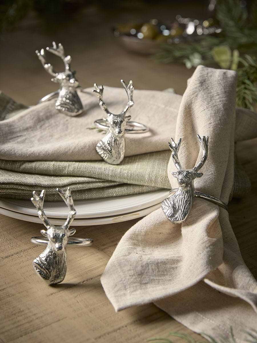 Four Stag Napkin Rings