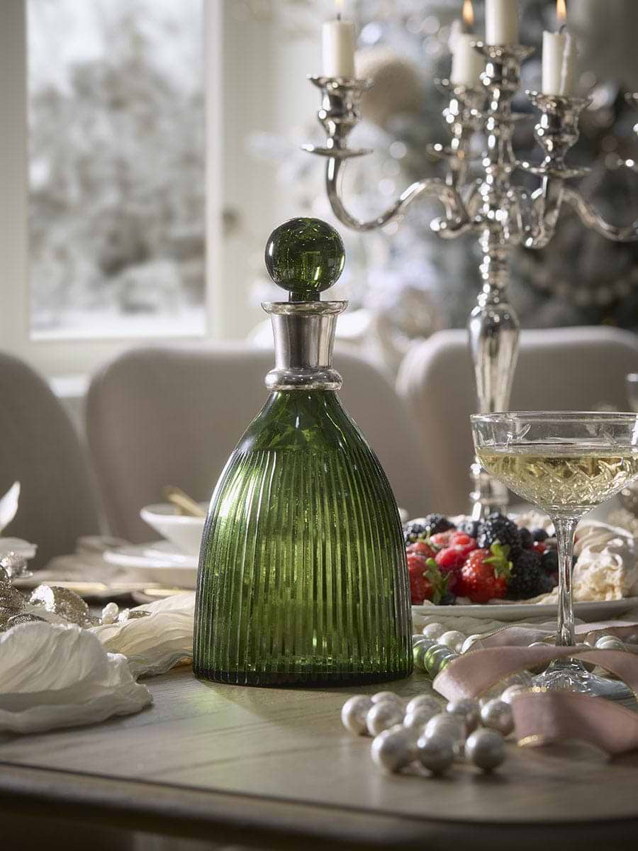 Green Glass Decanter