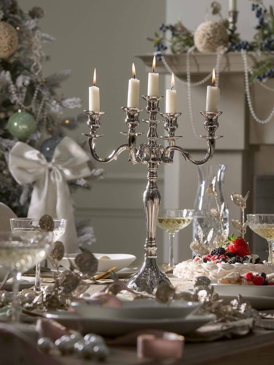 Small Classic Candelabra - Silver