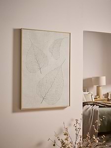 Skeleton Leaves Framed Canvas