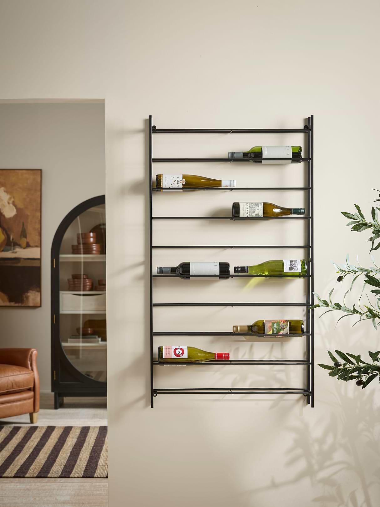 Industrial Wall Mounted Wine Rack - Large