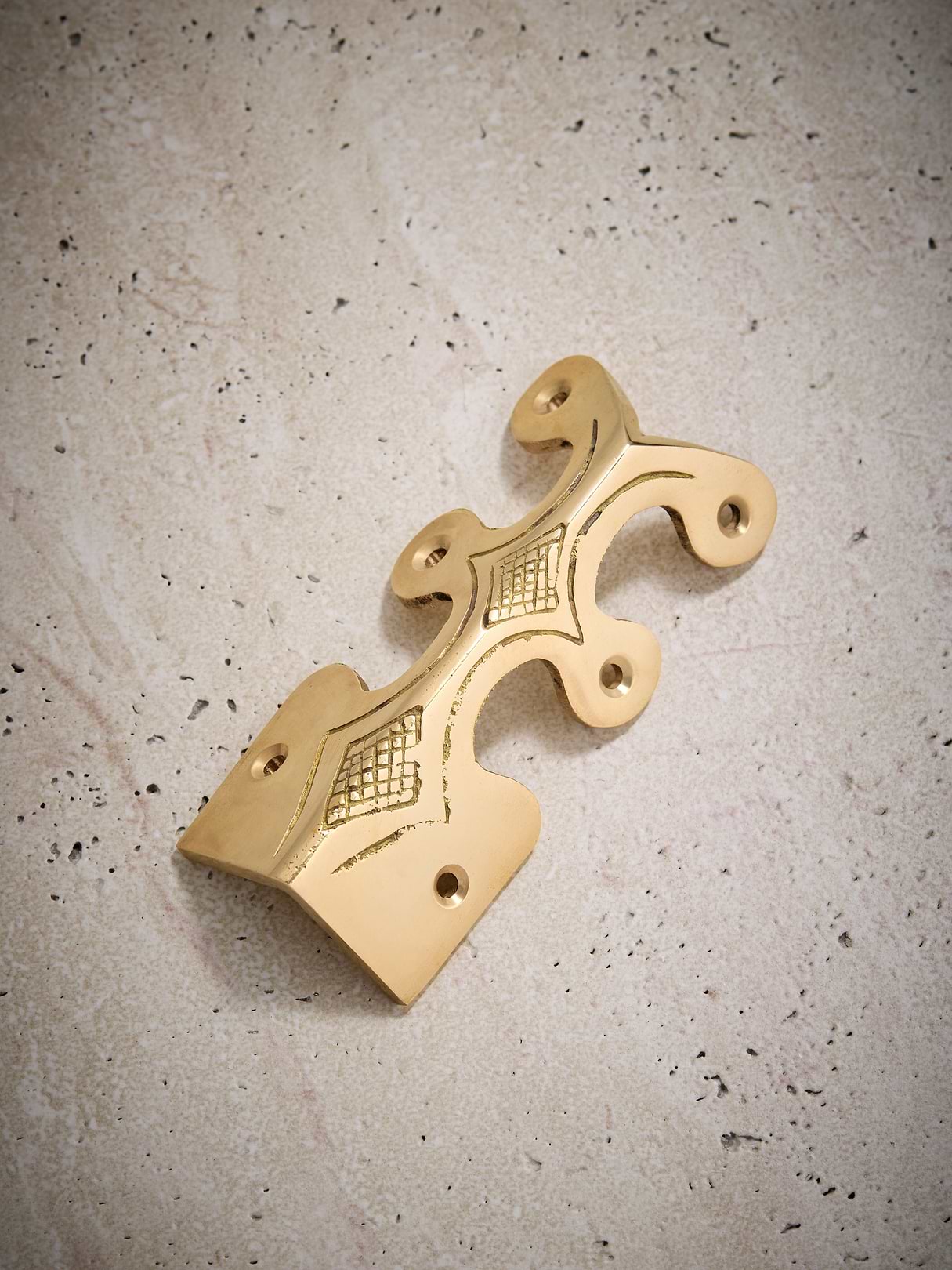 Skirting Board Corner - Solid Brass