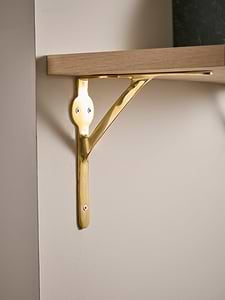 Heritage Shelf Bracket - Solid Brass