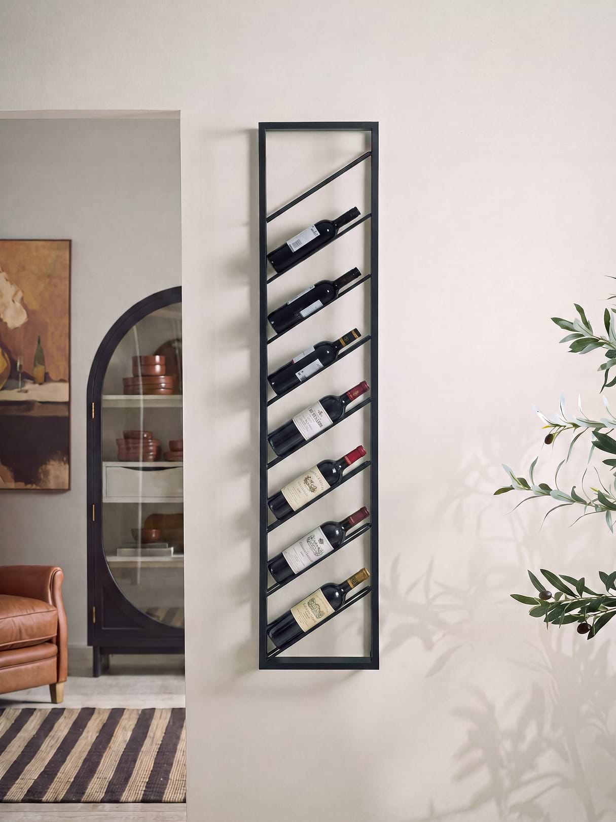 Metal Chevron Wine Rack - Small