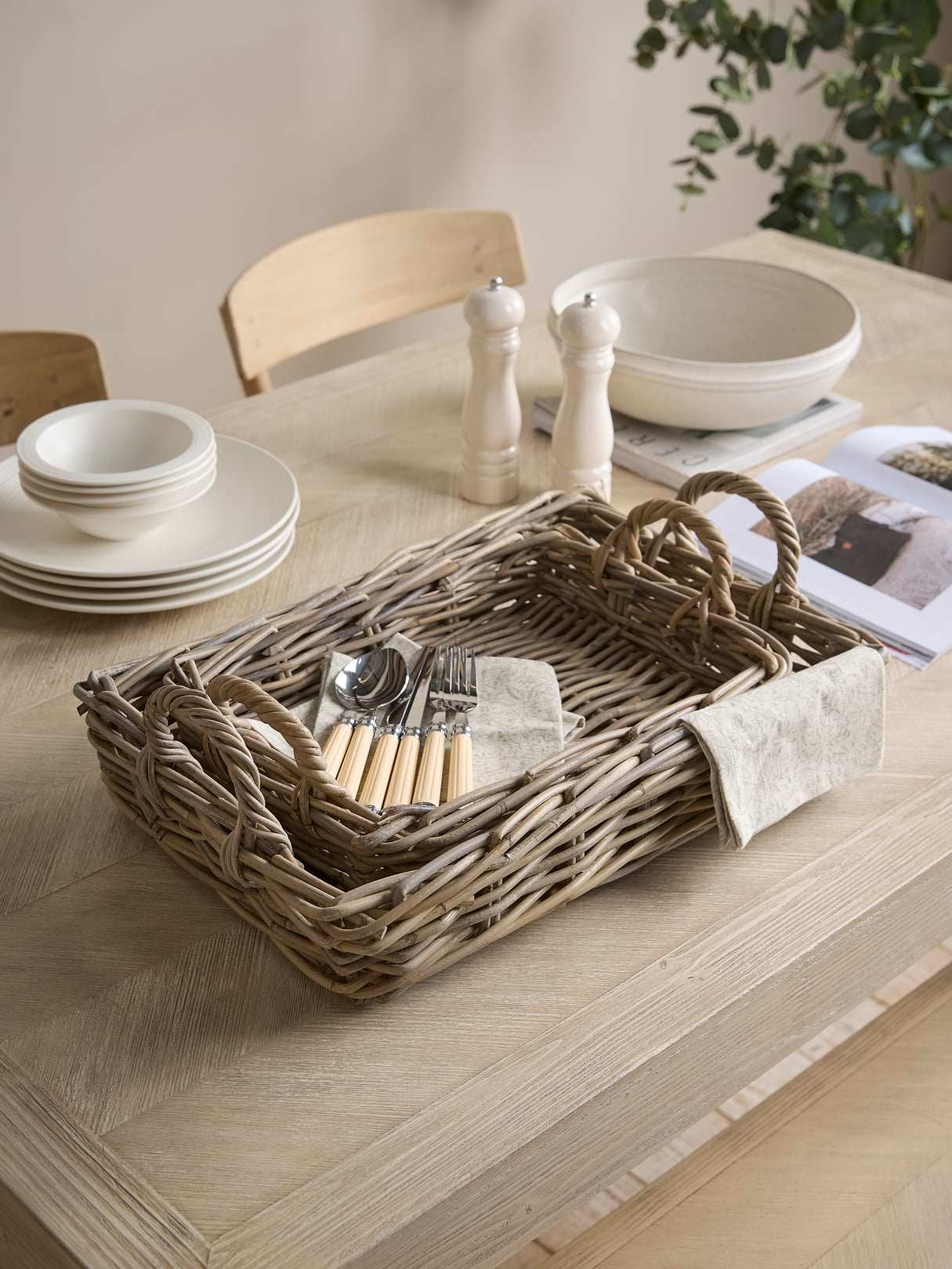 Two Rattan Trays