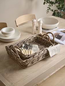 Two Rattan Trays