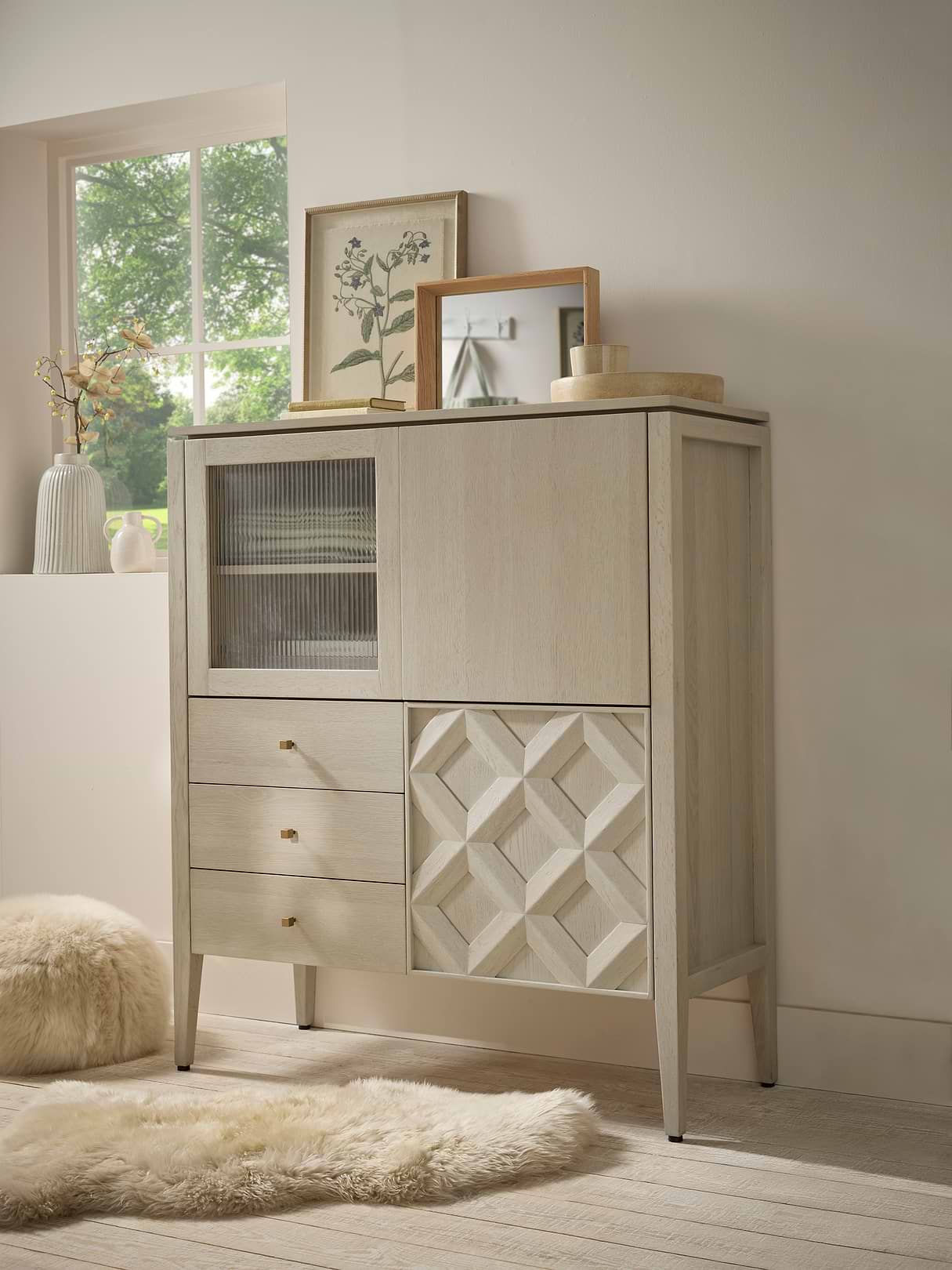 Oak Diamond Storage Wardrobe