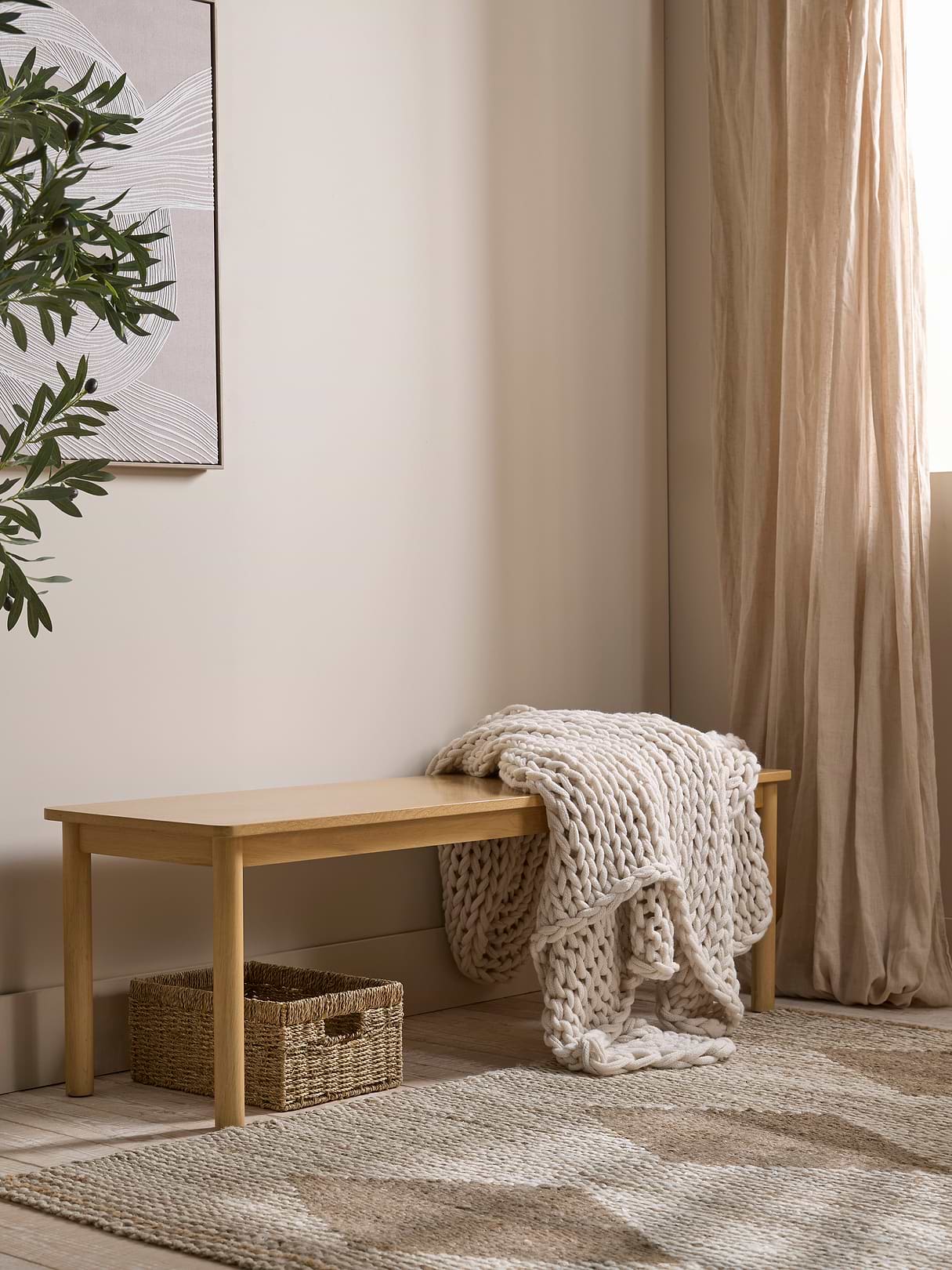 Alva Oak Bench