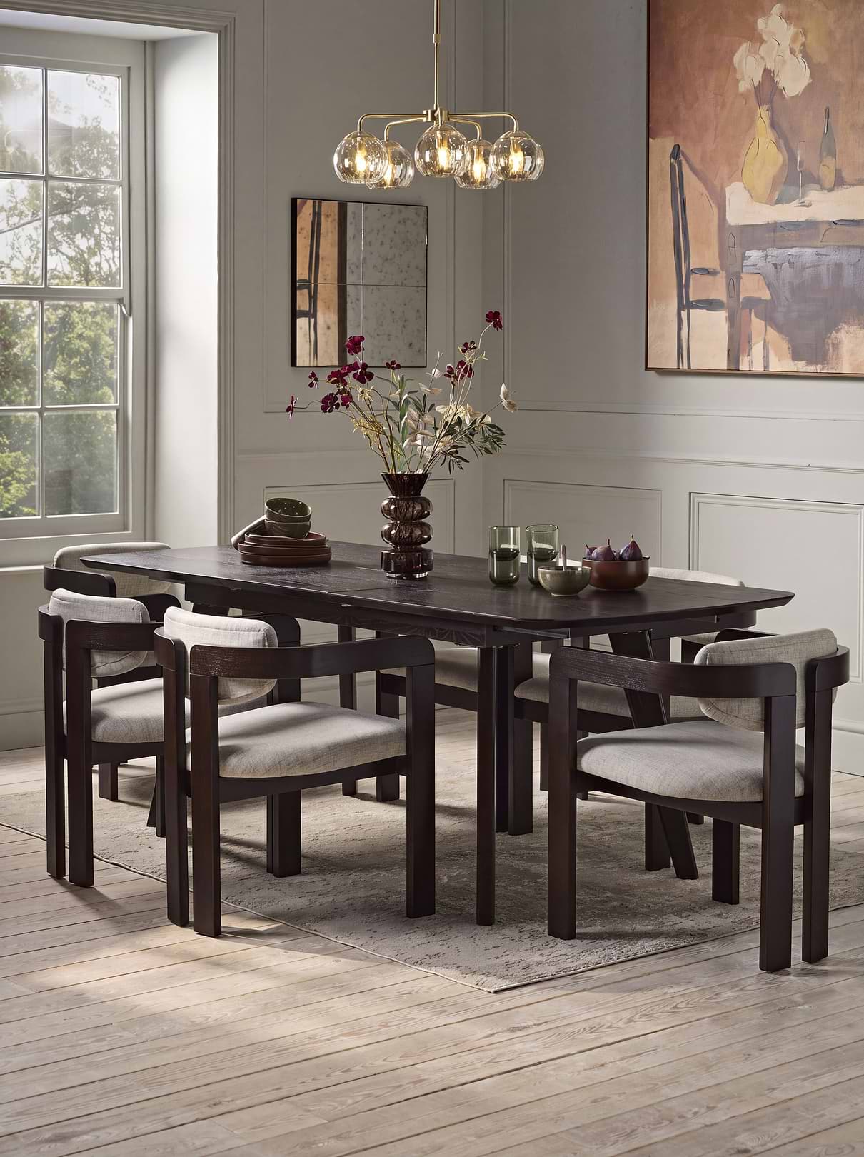 Kamille Extendable Rectangle Dining Table - 6 to 8 Seater