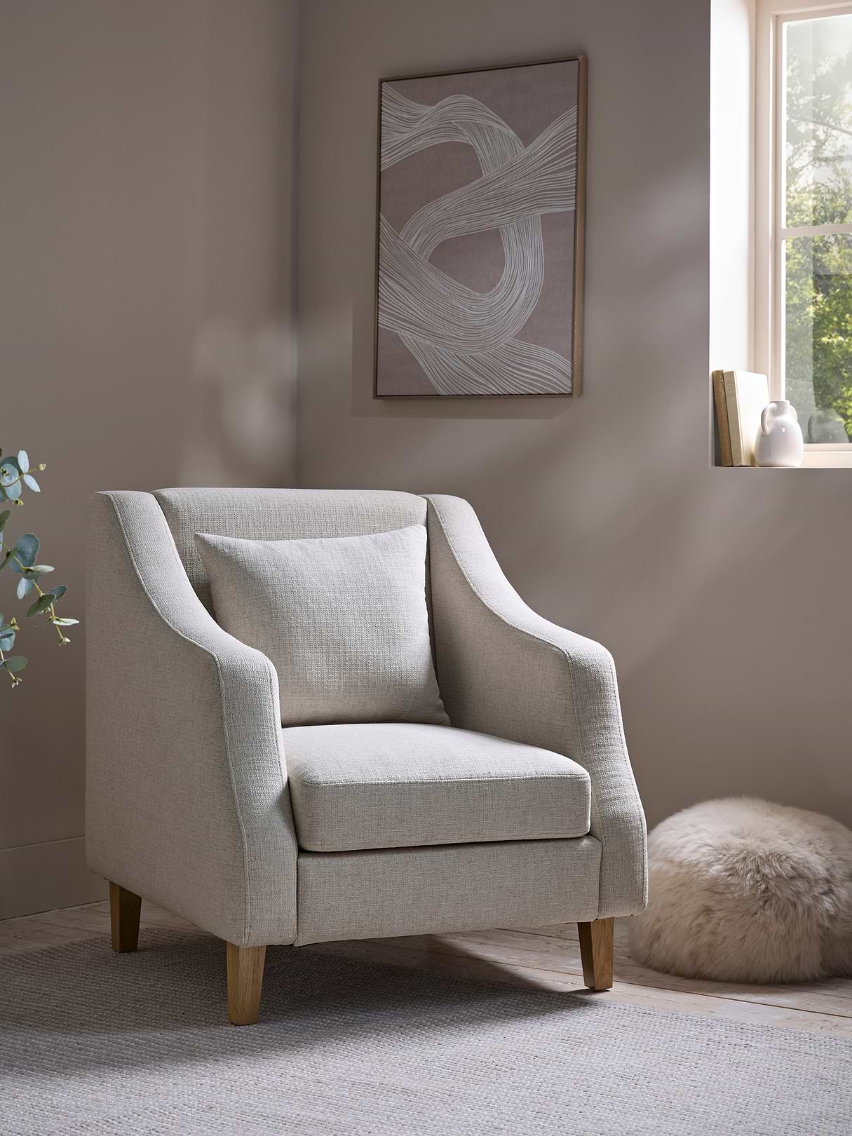 Dille Armchair - Light Oak Legs
