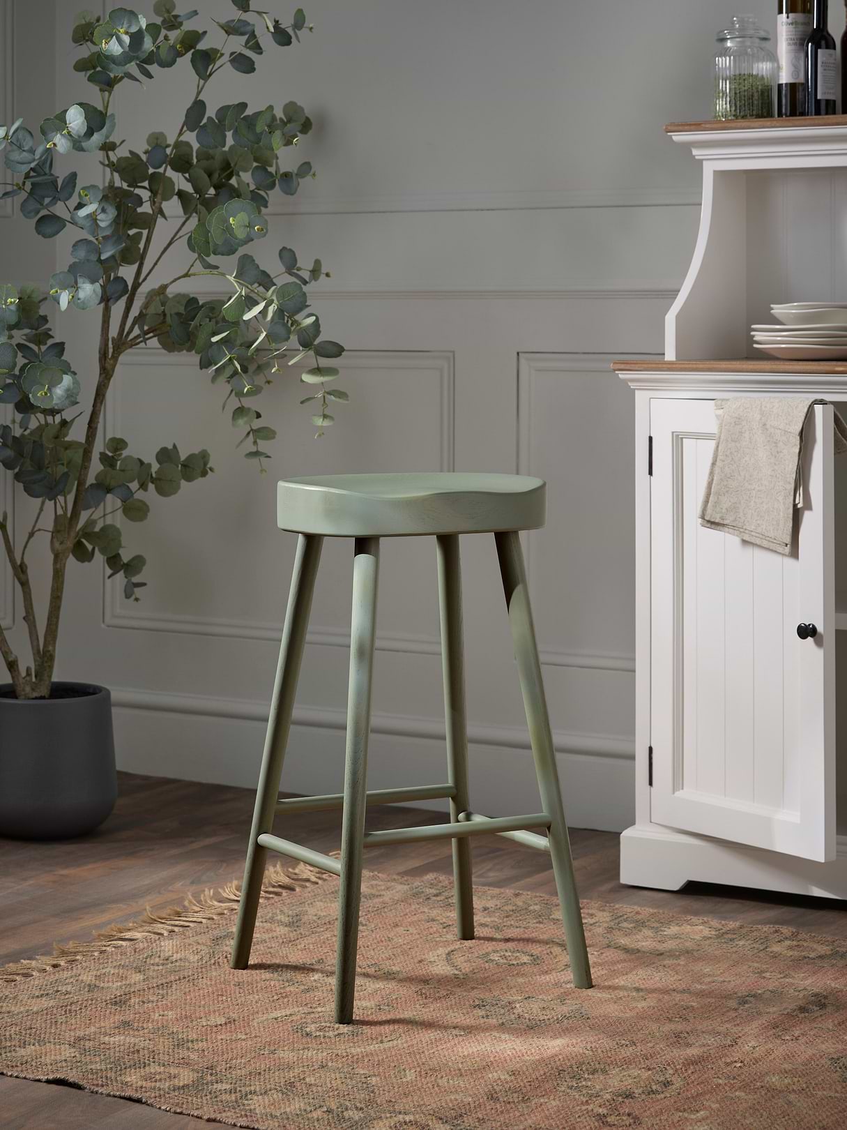 Weathered Oak Counter Stool - Sage