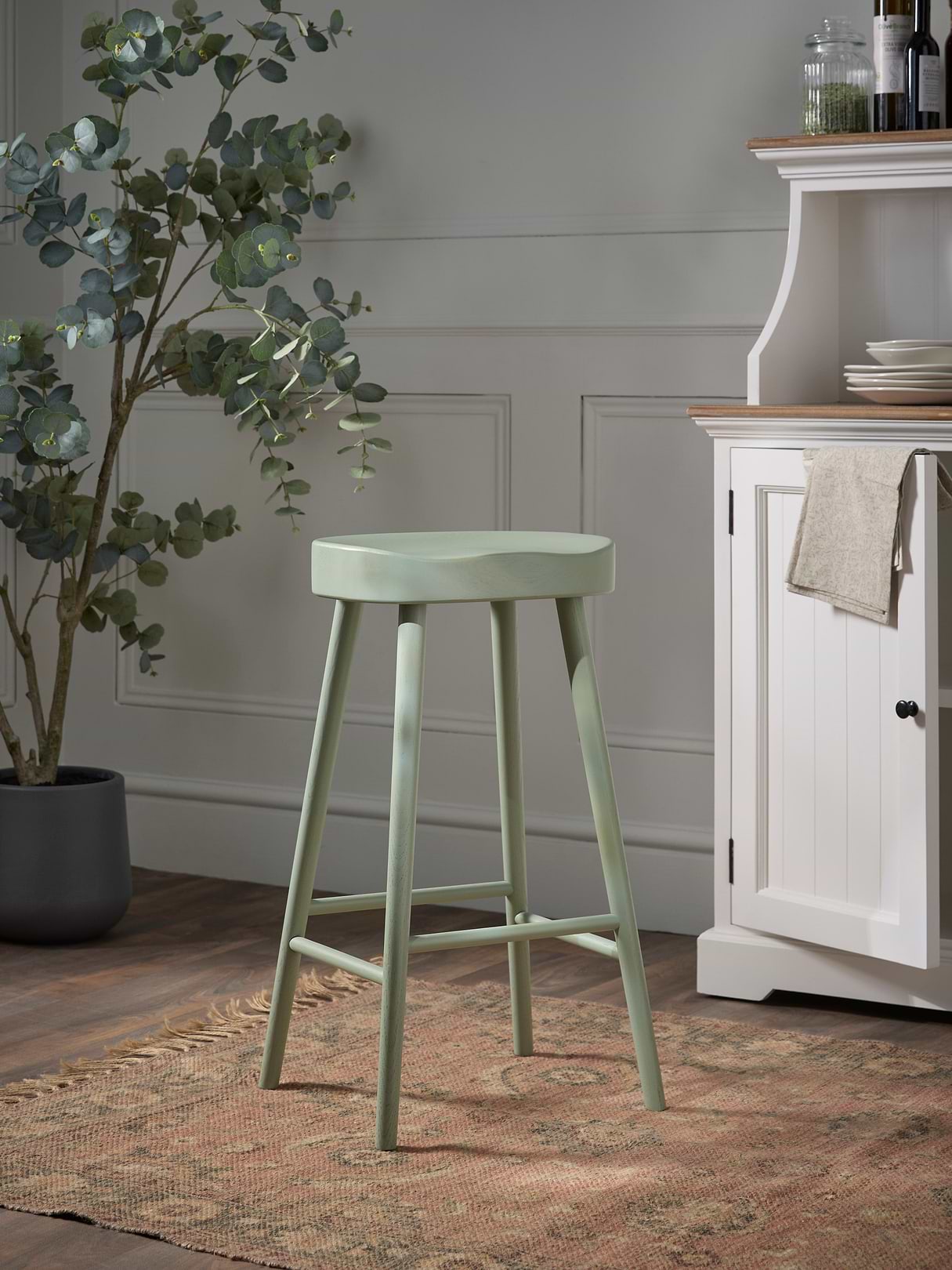 Weathered Oak Counter Stool - Sage