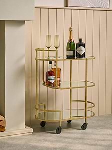 Oval Tiered Drinks Trolley