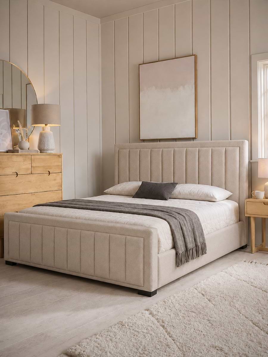 Odin Cream Velvet Bed