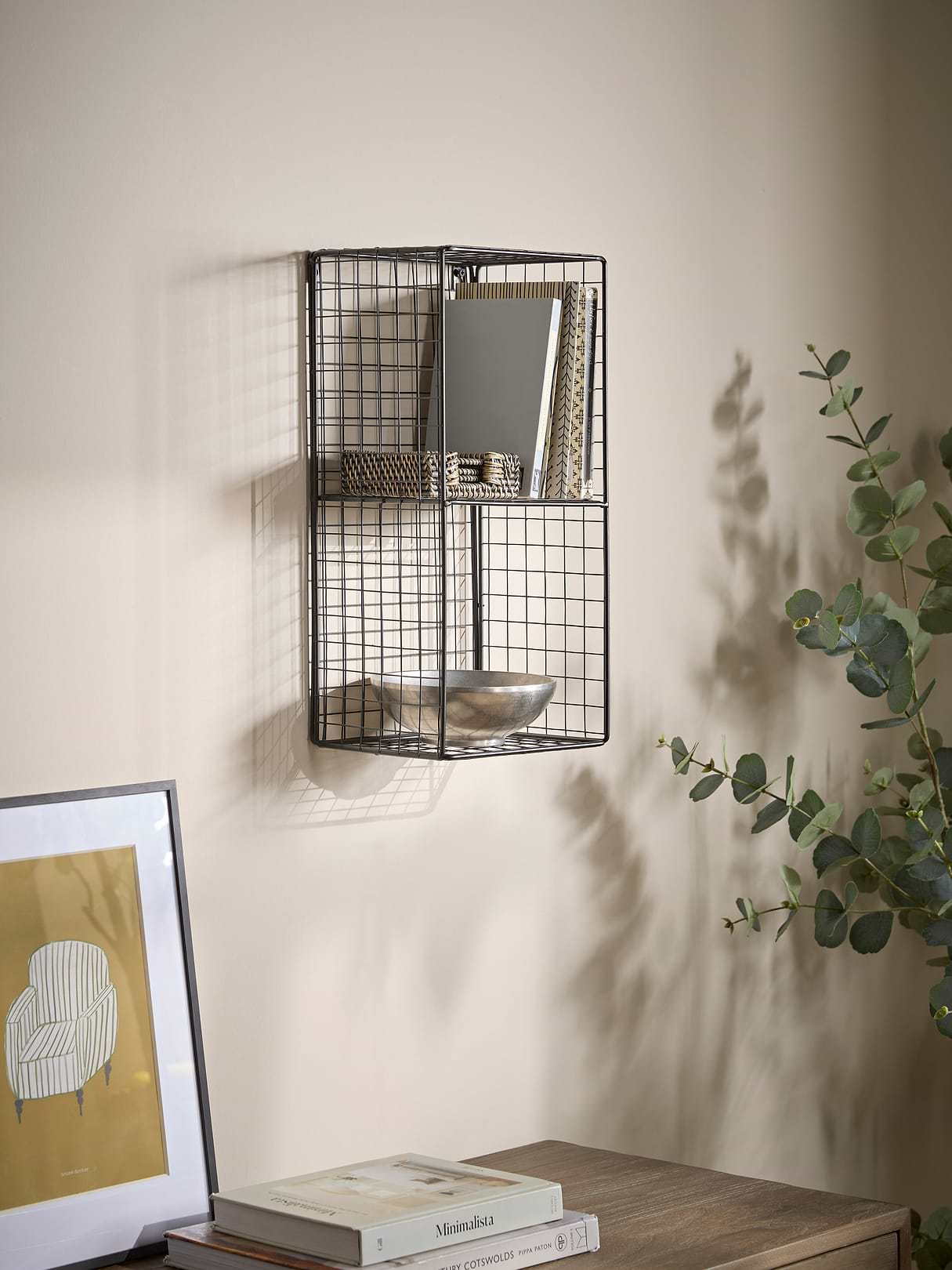 Small Wire Shelf Unit - Black