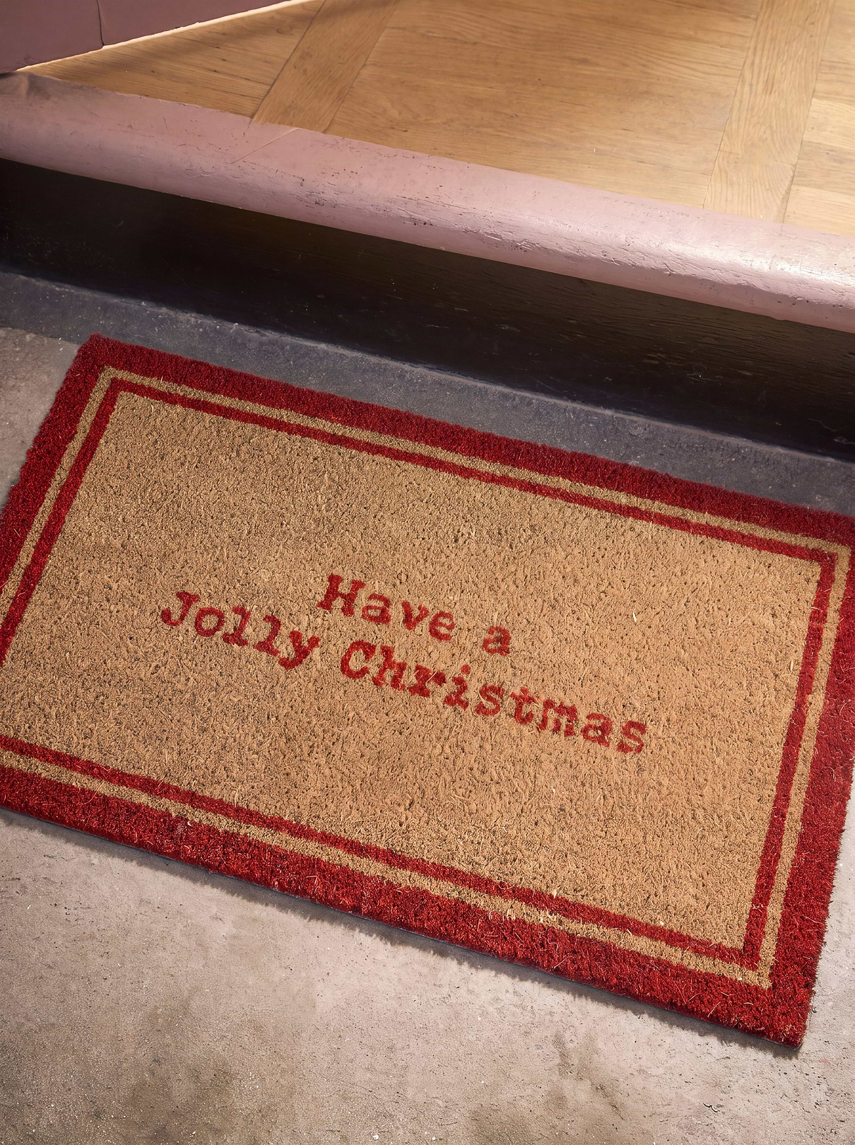 Have a Jolly Christmas Doormat - Red