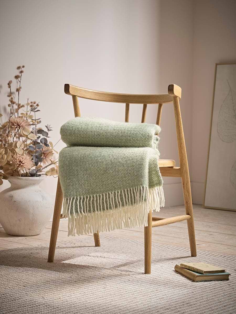 Cottage Soft Wool Throw - Stone Green