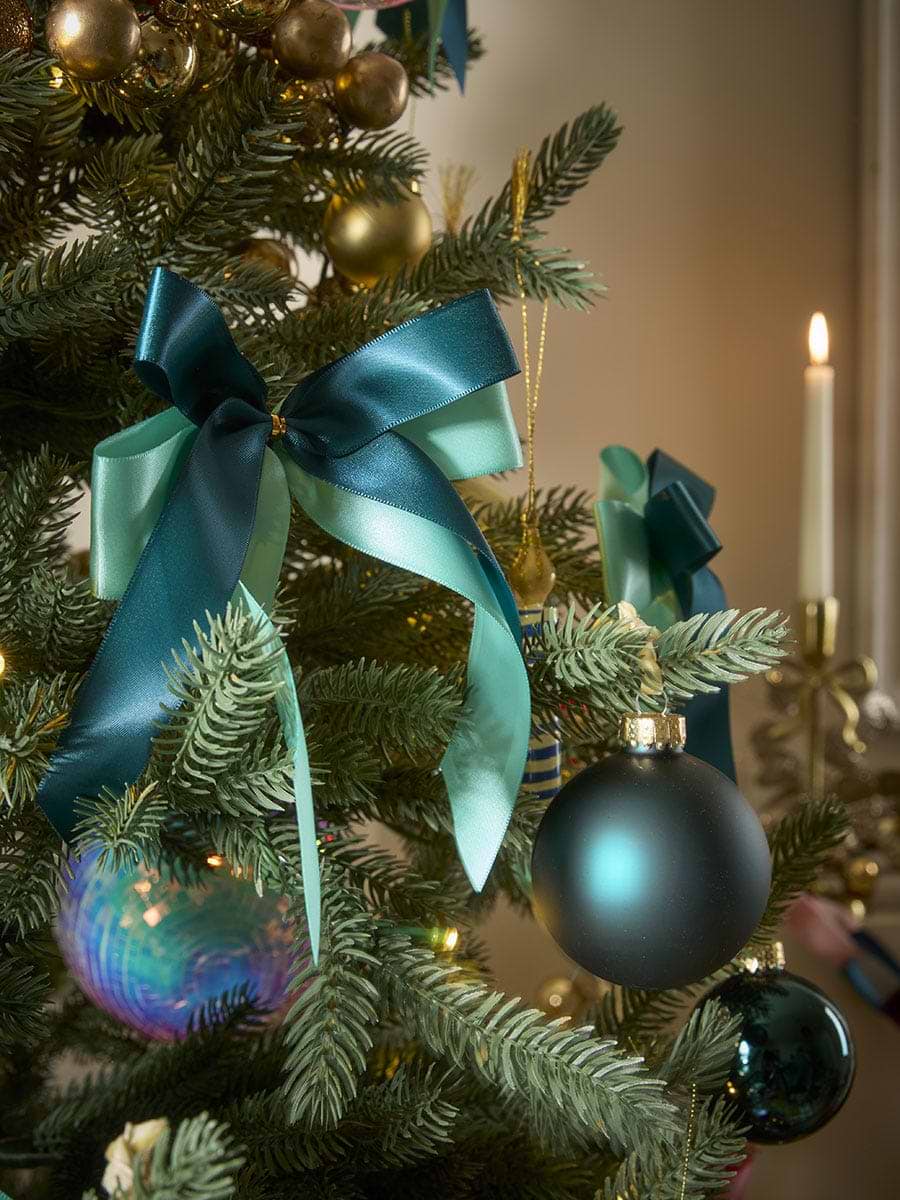 Six Double Satin Tree Bows
