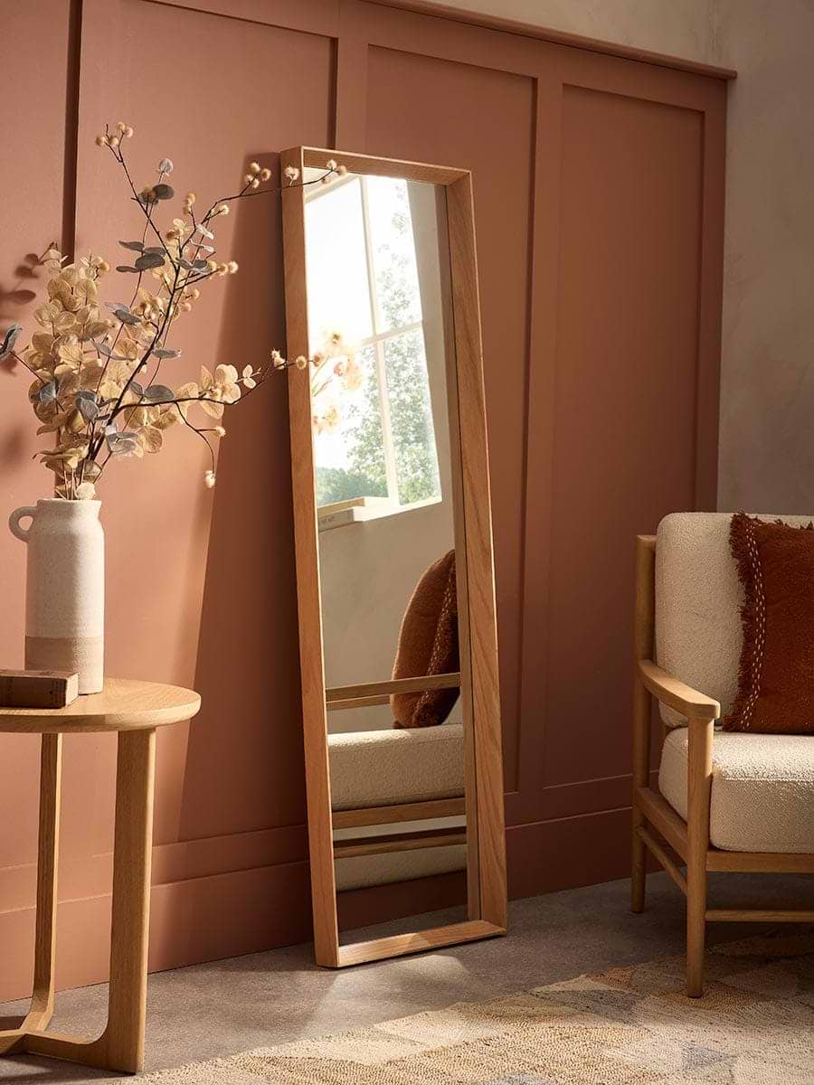 Oak Deep Framed Mirror - Full Length