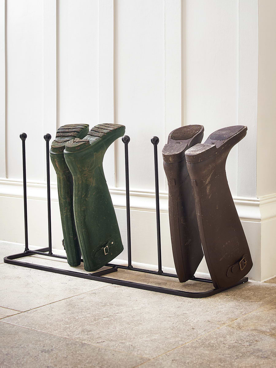 Four Pair Metal Boot Rack