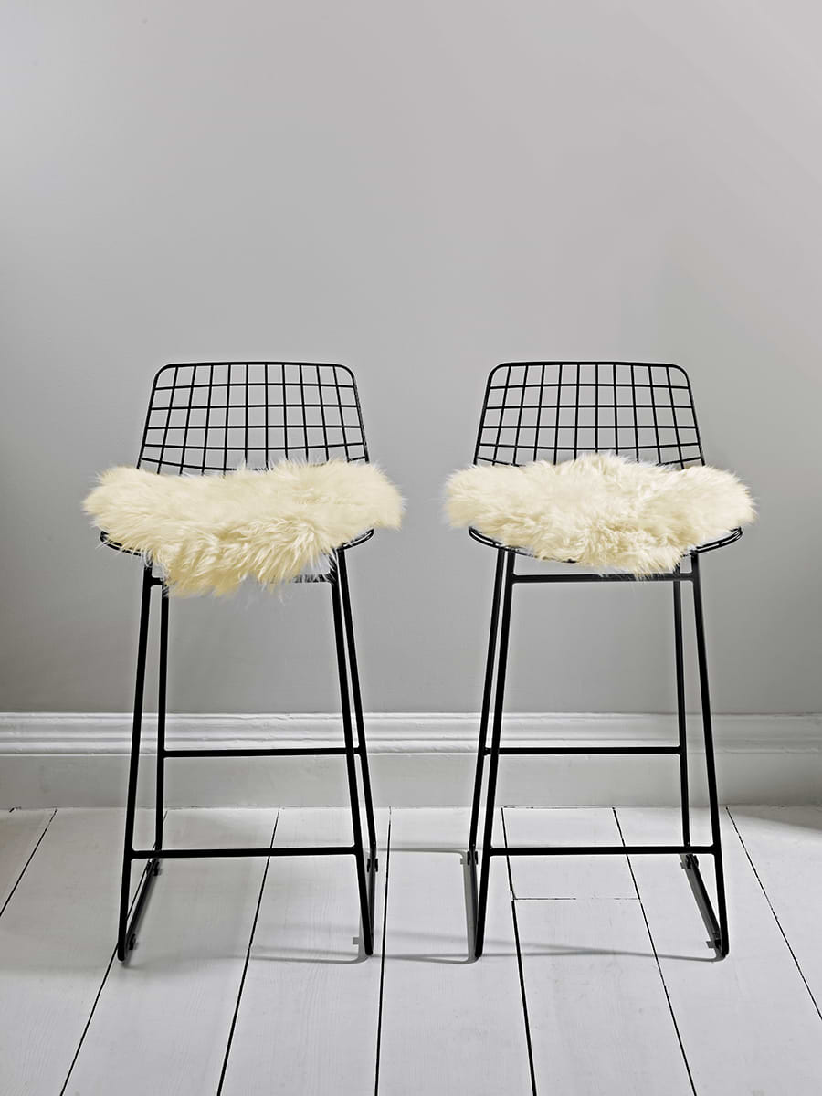 Sumptuous Sheepskin Seat Pad - Ivory