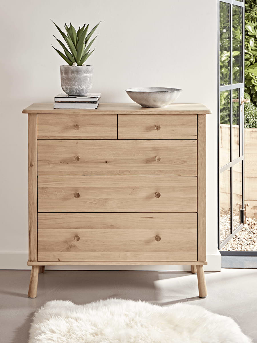 Bergen Oak Chest Of Drawers - Natural