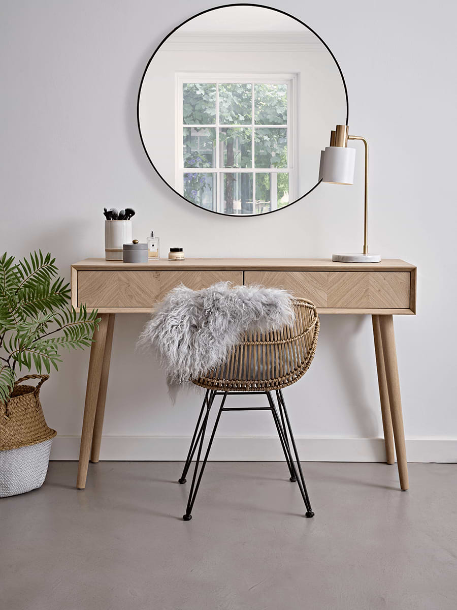 Chevron Oak Dressing Table