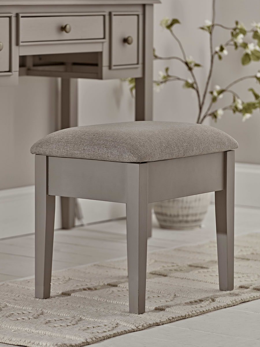 grey stool dressing table Camille - grey dressing table design