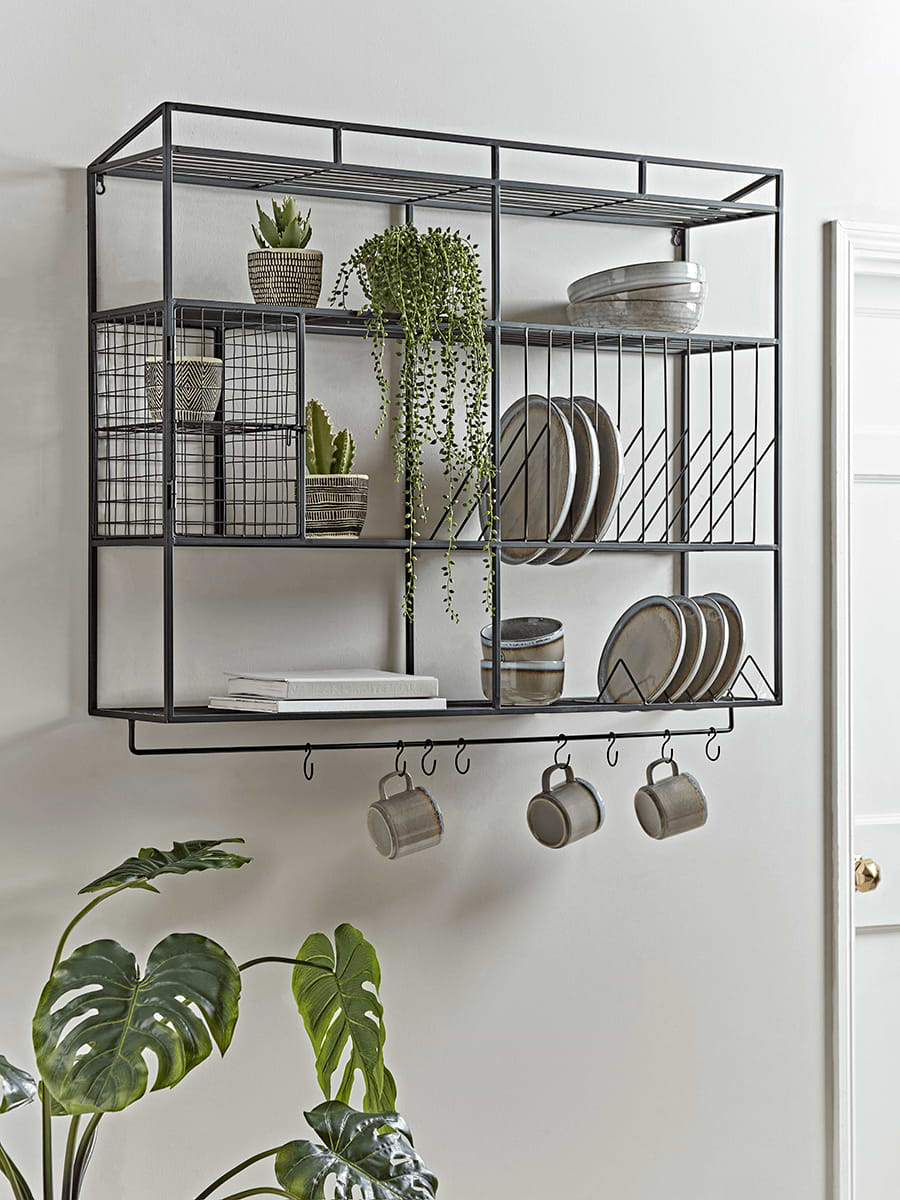 Industrial Style Iron Wall Unit - Large