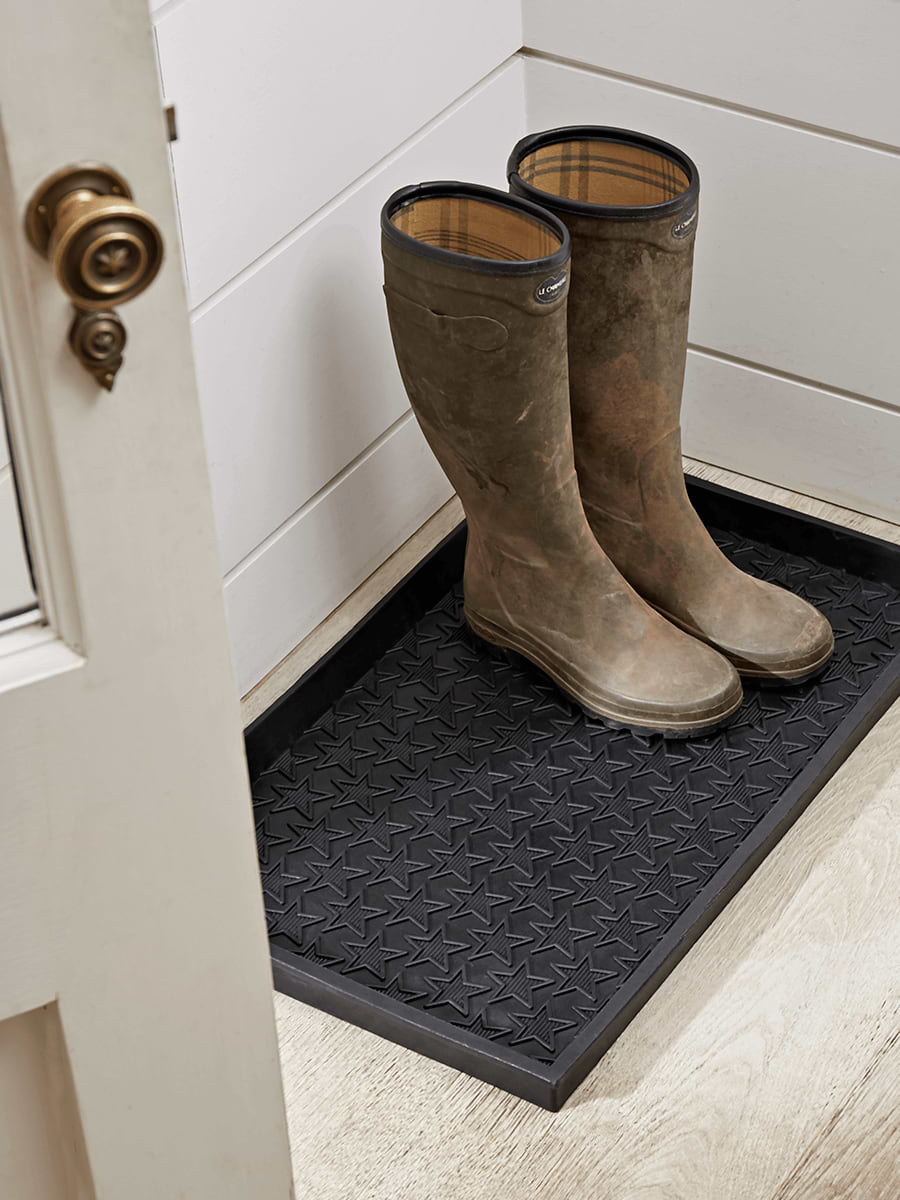 Star Print Rubber Boot Tray
