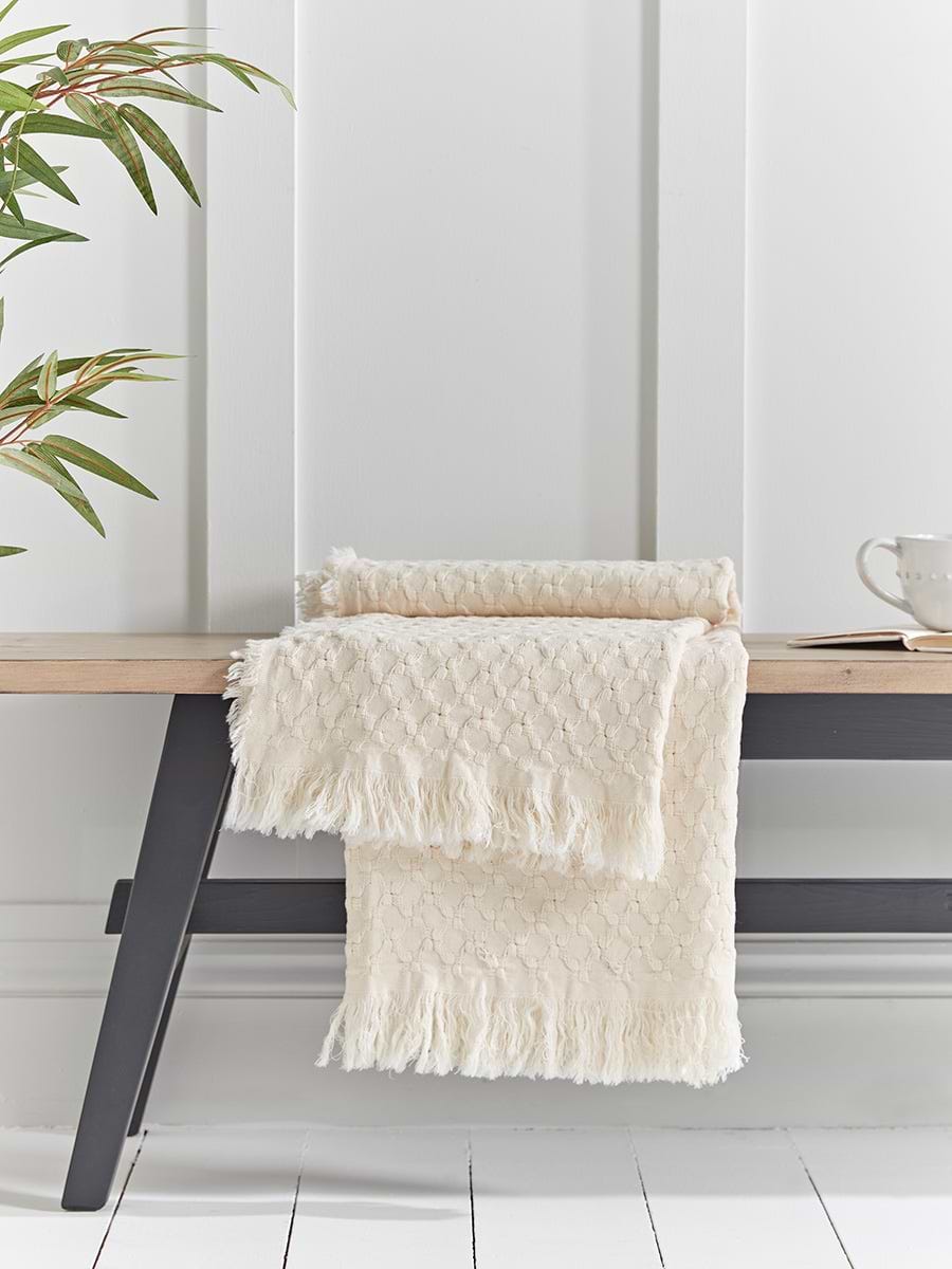 Trellis Weave Throw