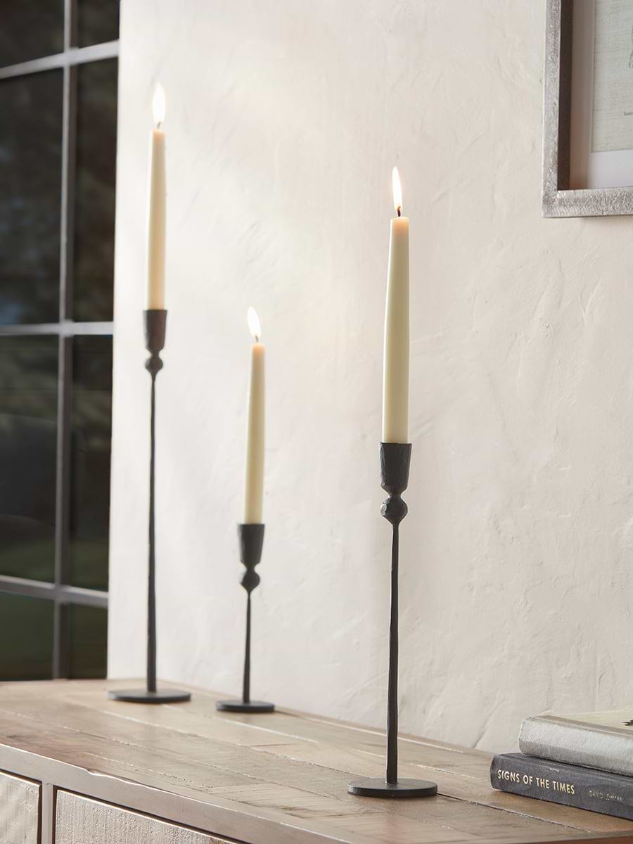Matte Black Dinner Candle Holder