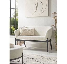 Curved Boucle Sofa