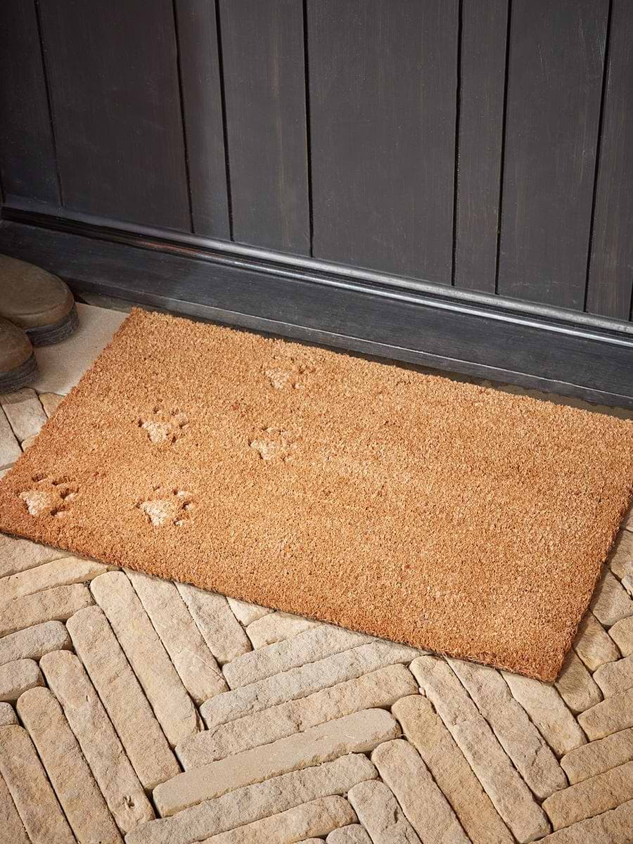 Embossed Paw Print Doormat