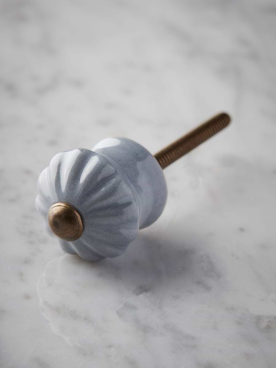 Ceramic Scalloped Handle - Blue
