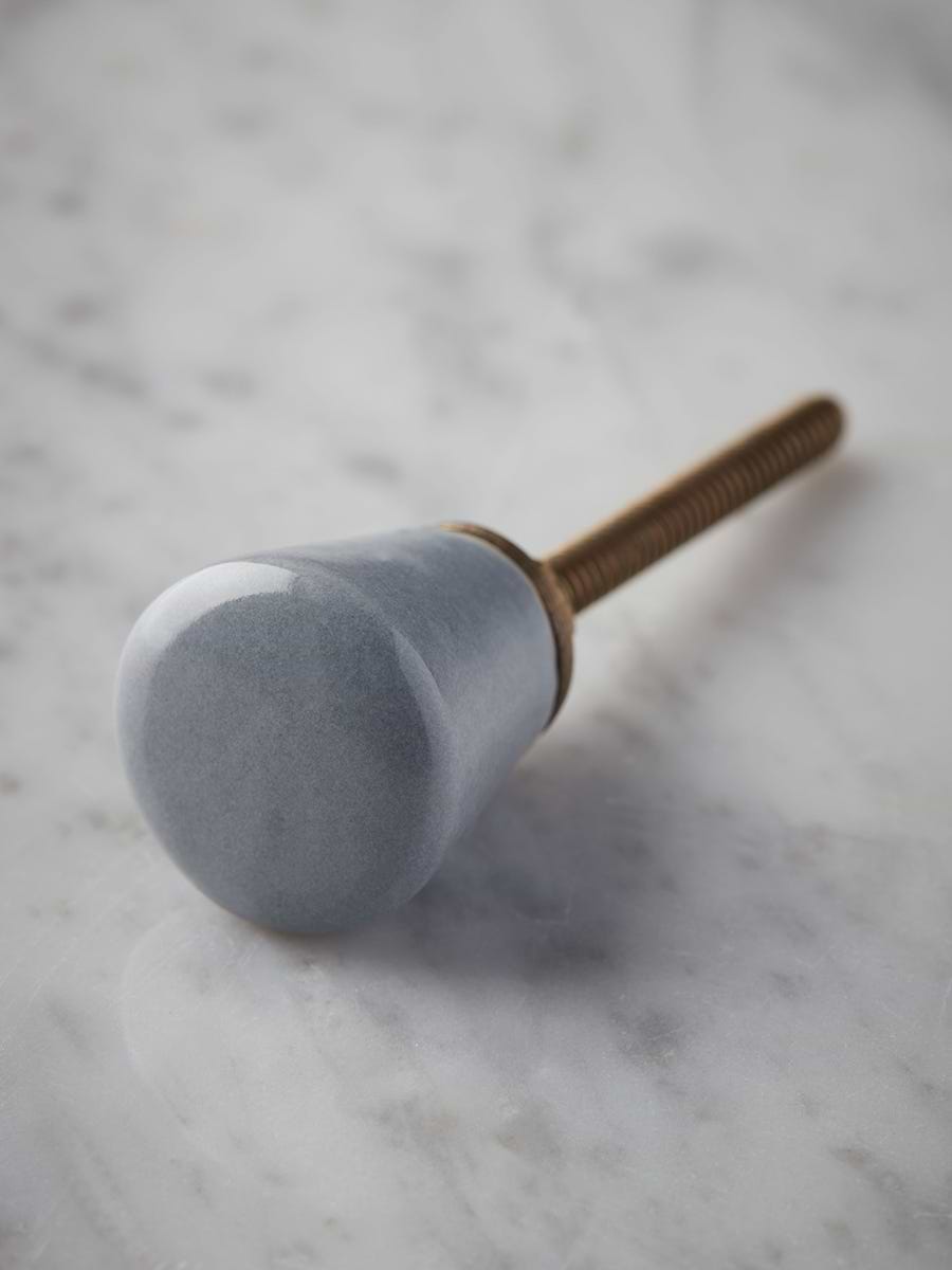 Ceramic Tapered Knob - Blue