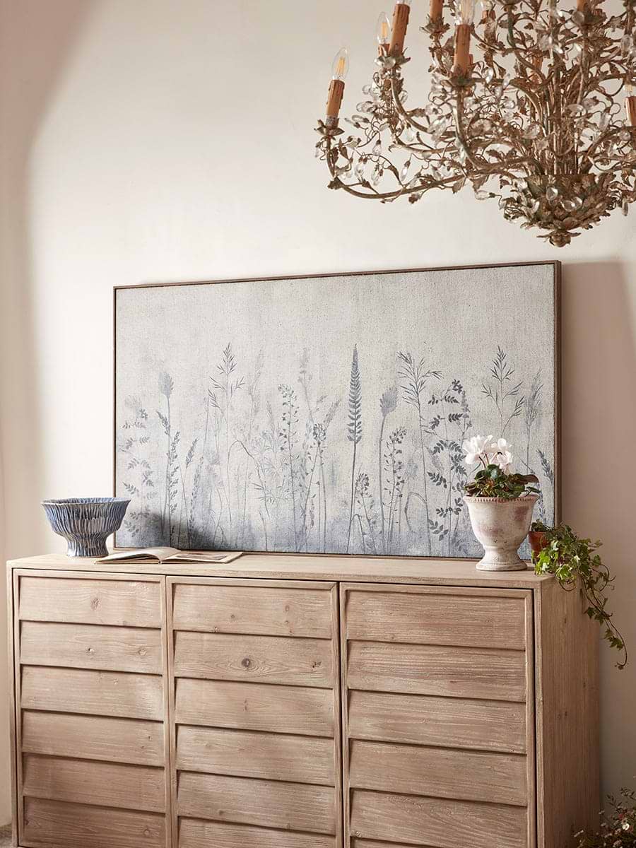 Framed Wildflower Hessian Wall Art