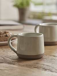 Two Speckled Glazed Mugs