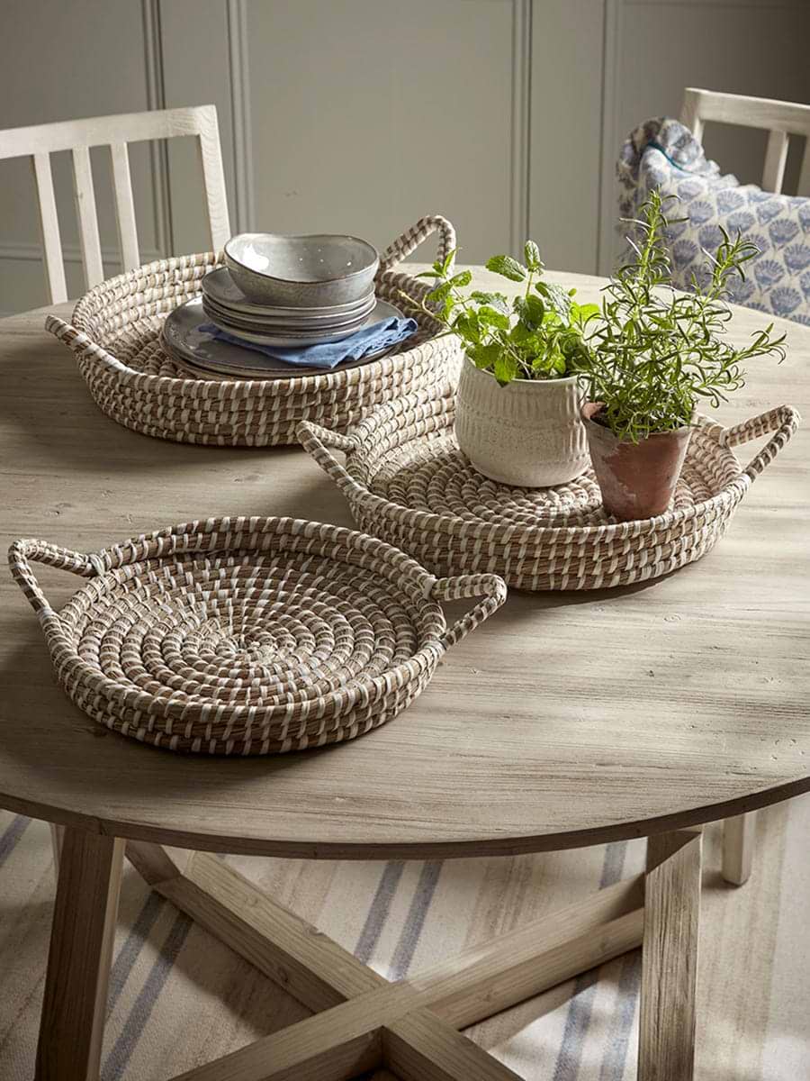 Three Nesting Seagrass Trays