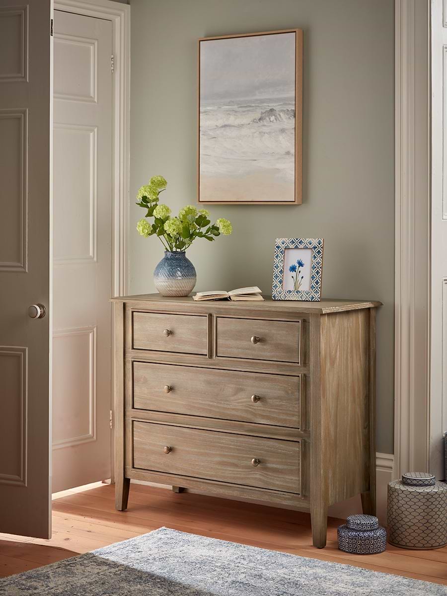 Camille Single Chest of Drawers - Limewashed
