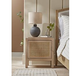 Wicker Bedside Table