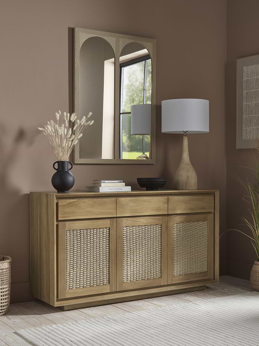 Woven Teak Sideboard