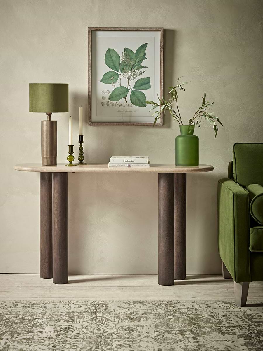 Travertine Console