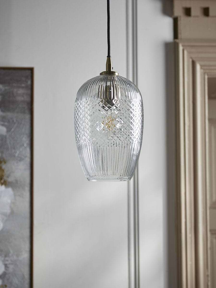 Diamond Glass Pendant - Droplet