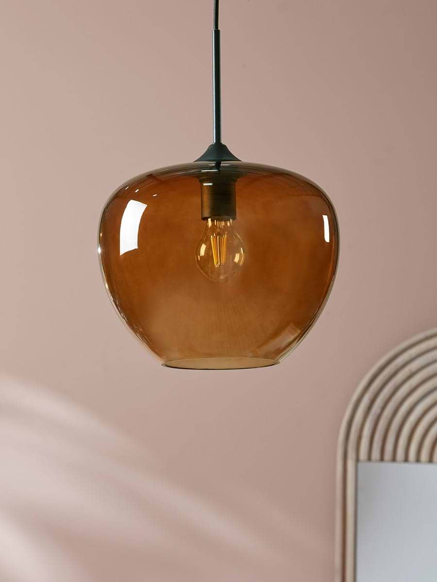 Mia Pendant - Amber Glass