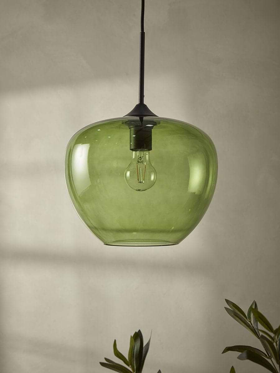 Mia Pendant - Green Glass