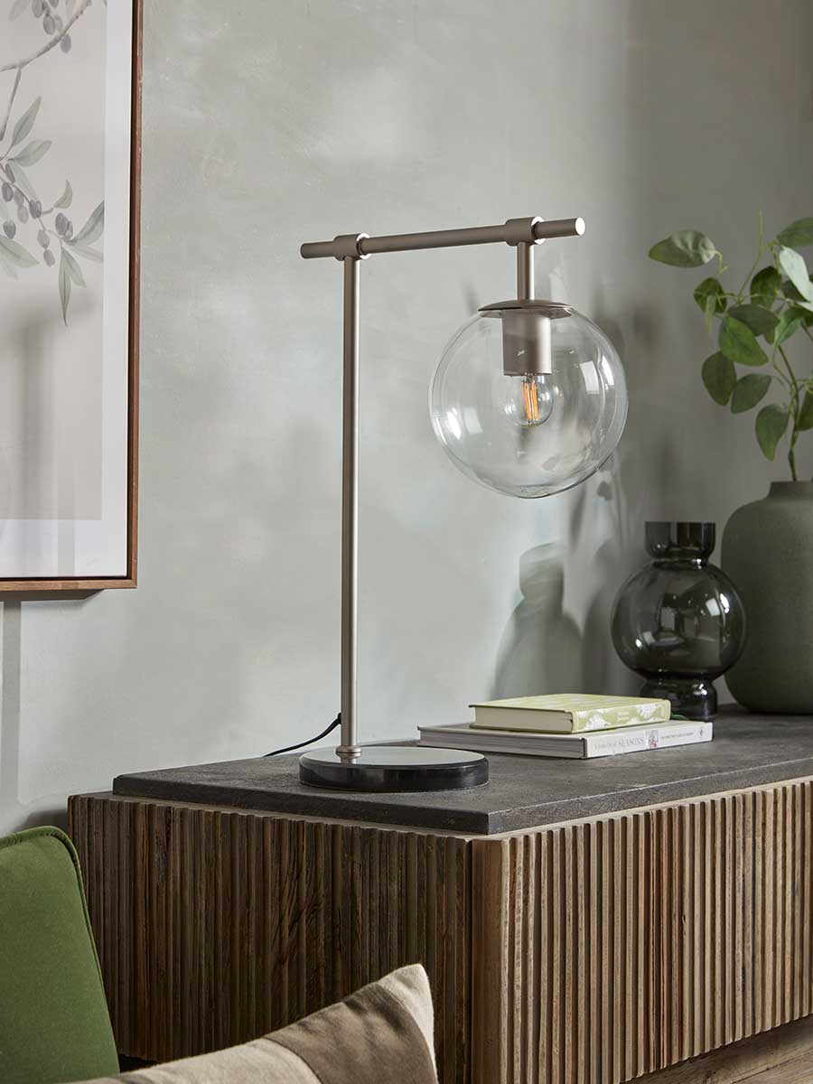 Globe Table Lamp - Nickel