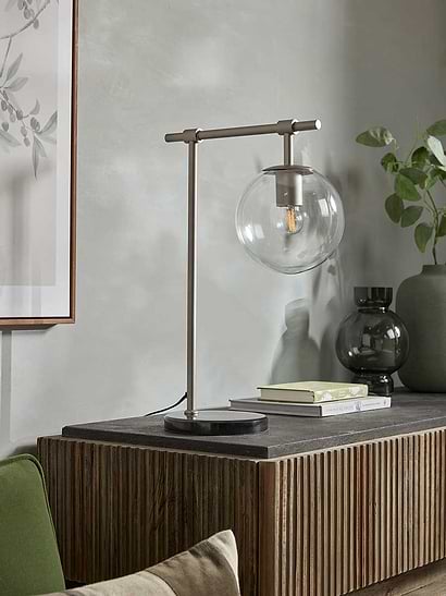 Globe Table Lamp - Nickel